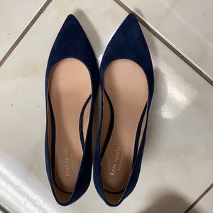 Like new Kate spade blue suede heels